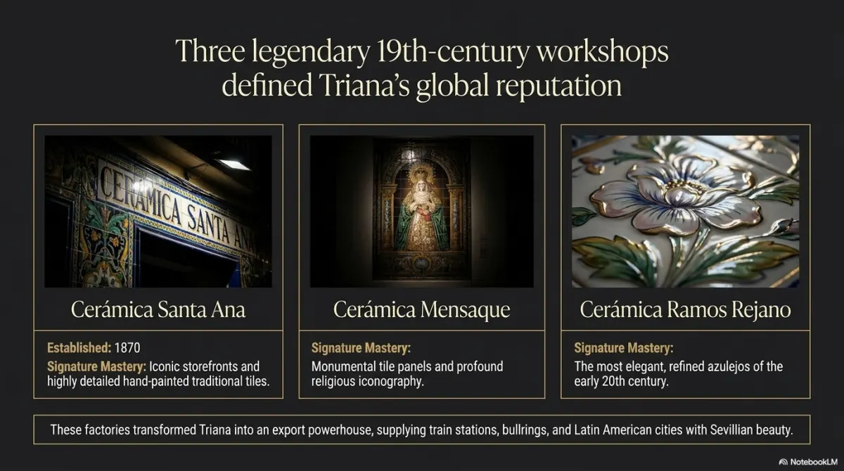 Santa Ana, Mensaque and Ramos Rejano — the names that defined Triana's reputation.