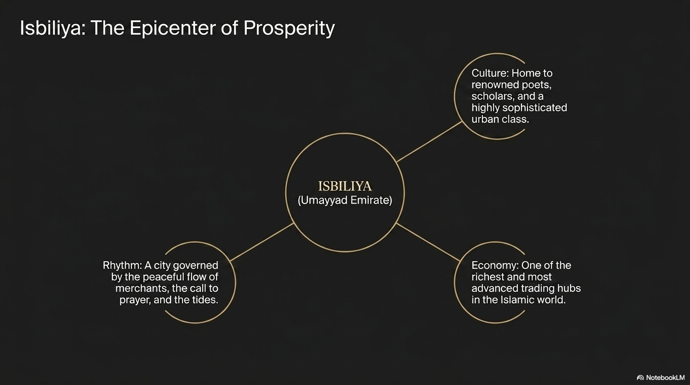 Isbiliya, the epicenter of Umayyad prosperity — culture, commerce and tides.
