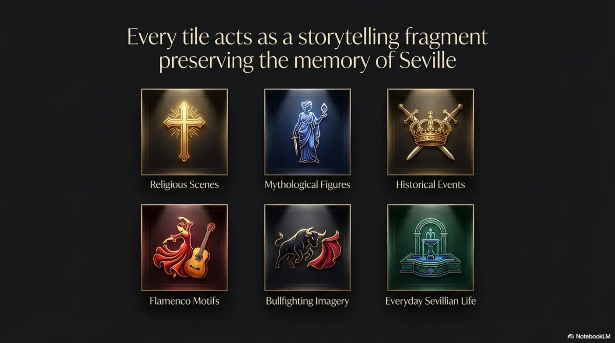 Every tile is a storytelling fragment preserving the memory of Seville.