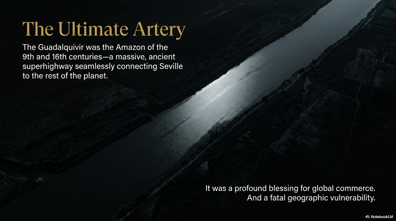 The Guadalquivir — a blessing for global commerce, and a fatal geographic vulnerability.