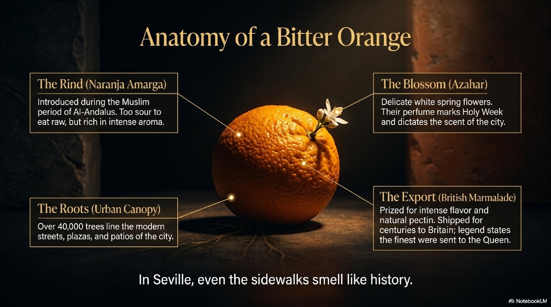 Forty thousand bitter orange trees