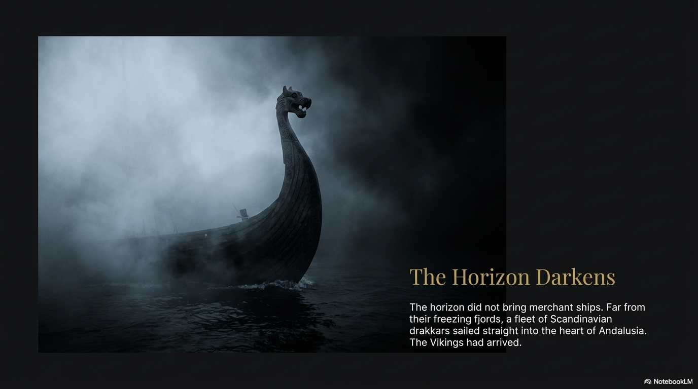 The horizon does not bring merchants — it brings drakkars.
