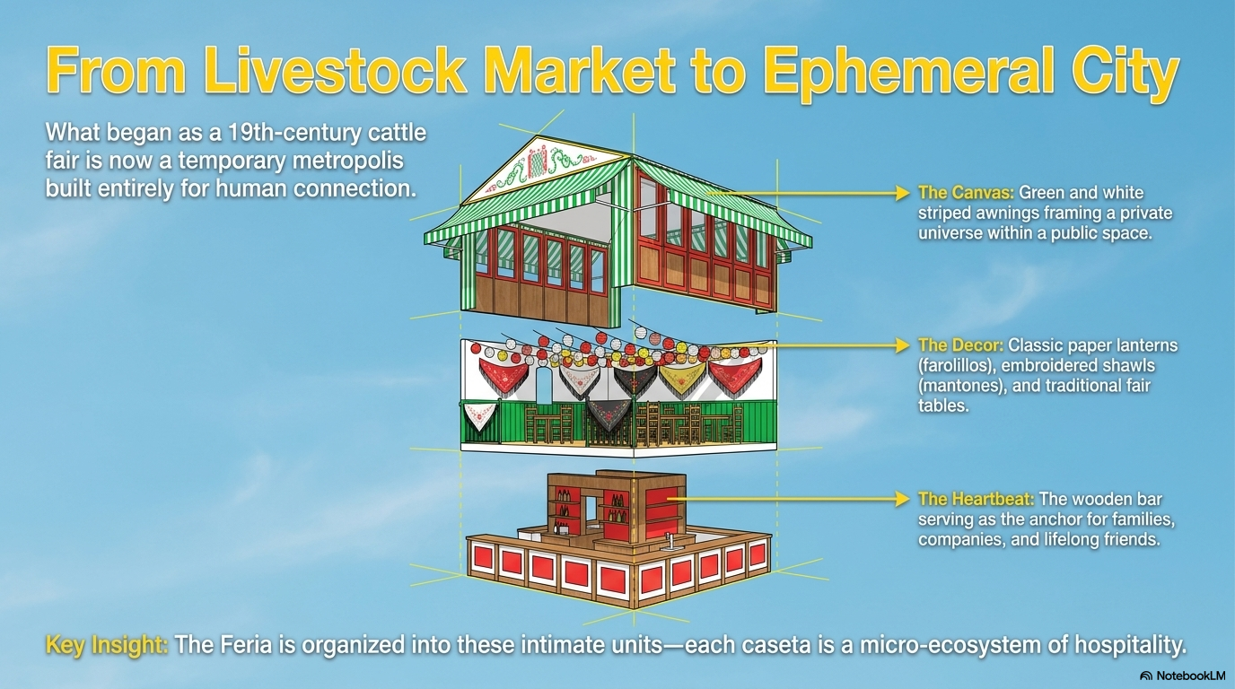 From livestock market to ephemeral city — the anatomy of a caseta.