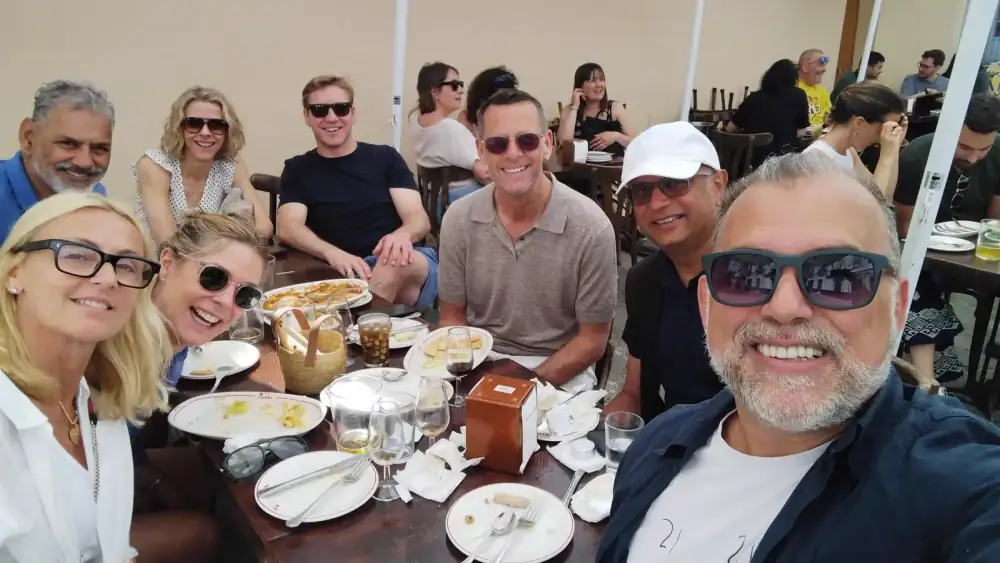 Group tapas lunch with Johnny